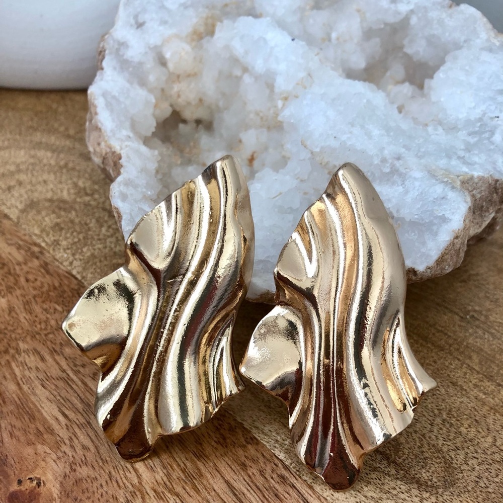 precious dreams | unique gold statement earrings |